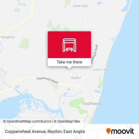 Copperwheat Avenue, Reydon map