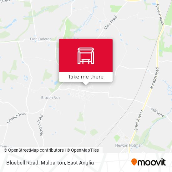 Bluebell Road, Mulbarton map