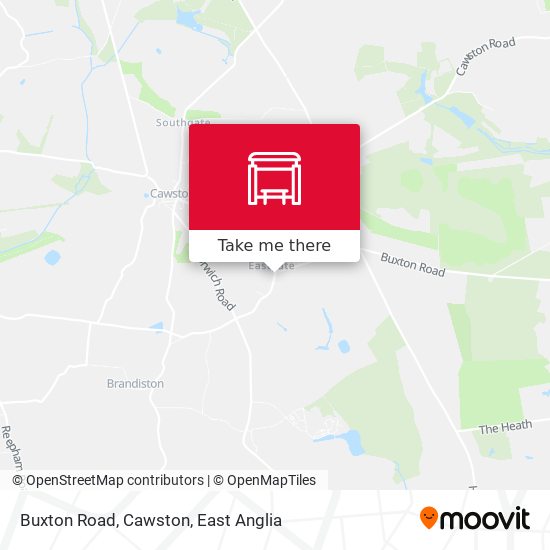 Buxton Road, Cawston map