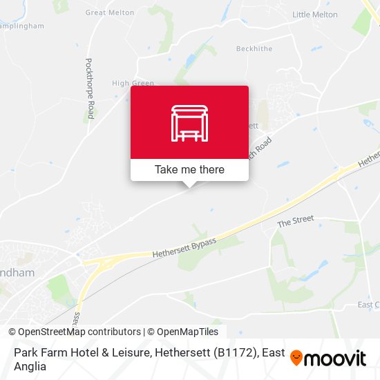 Park Farm Hotel & Leisure, Hethersett (B1172) map