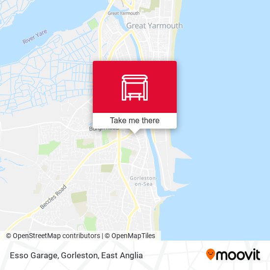 Esso Garage, Gorleston map