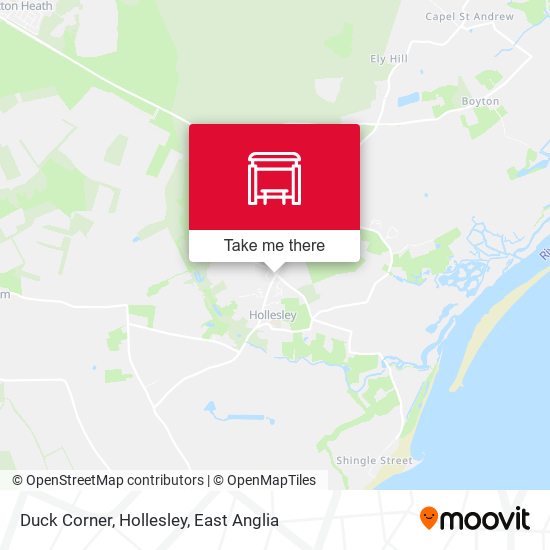 Duck Corner, Hollesley map