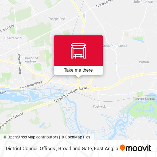 District Council Offices , Broadland Gate map