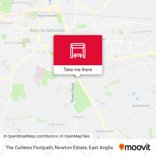The Curlews Footpath, Nowton Estate map