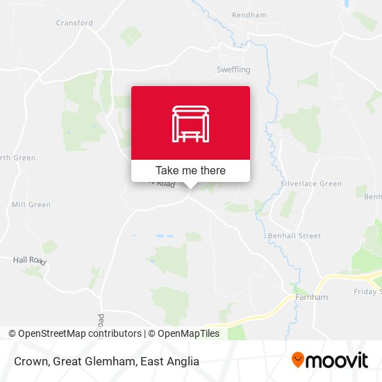 Crown, Great Glemham map