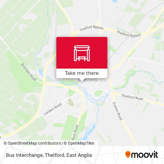 Bus Interchange, Thetford map