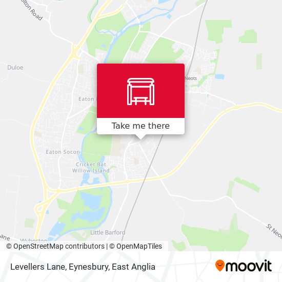 Levellers Lane, Eynesbury map