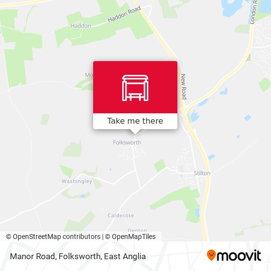 Manor Road, Folksworth map