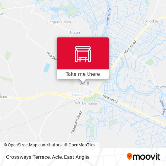 Crossways Terrace, Acle map