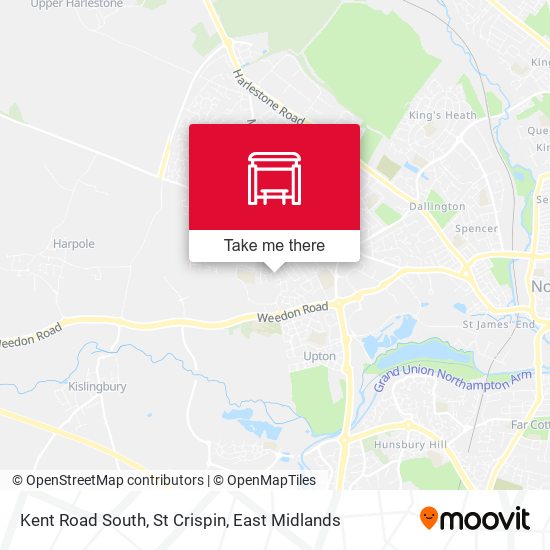 Kent Road South, St Crispin map