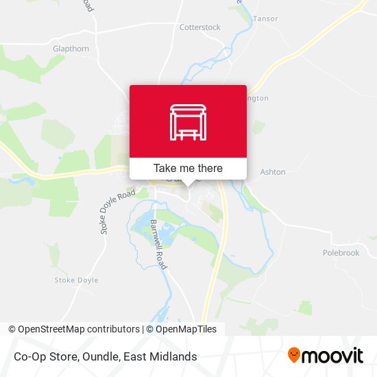 Co-Op Store, Oundle map