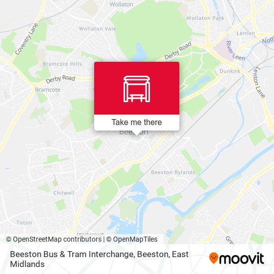 Beeston Bus & Tram Interchange, Beeston map