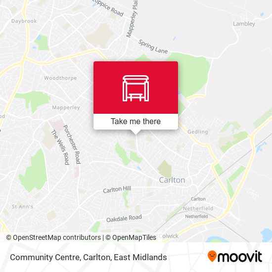 Community Centre, Carlton map