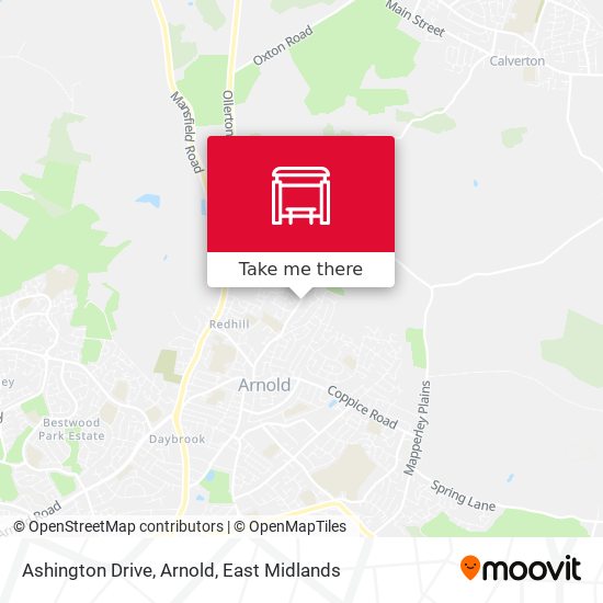 Ashington Drive, Arnold map