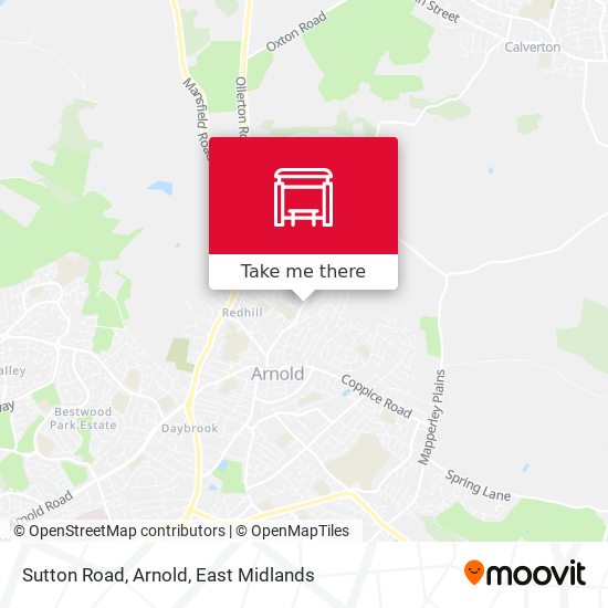 Sutton Road, Arnold map