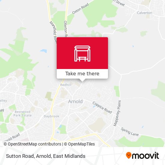 Sutton Road, Arnold map