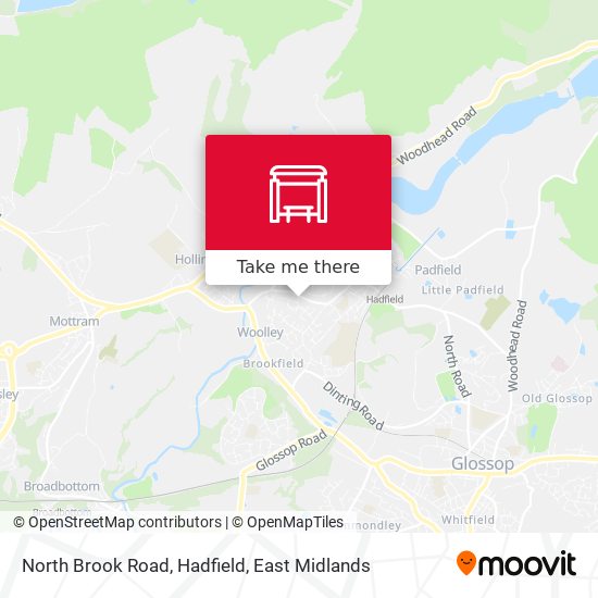 North Brook Road, Hadfield map
