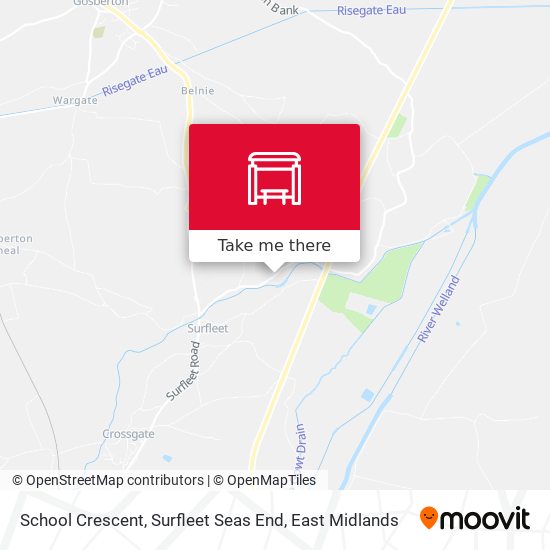 School Crescent, Surfleet Seas End map