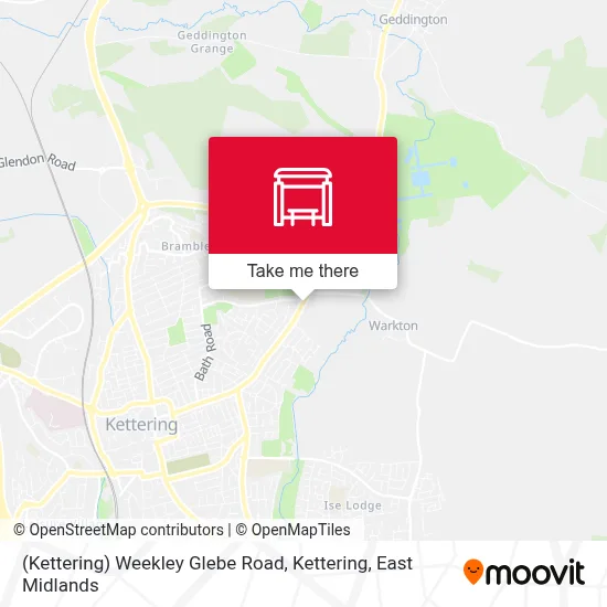 (Kettering) Weekley Glebe Road, Kettering map