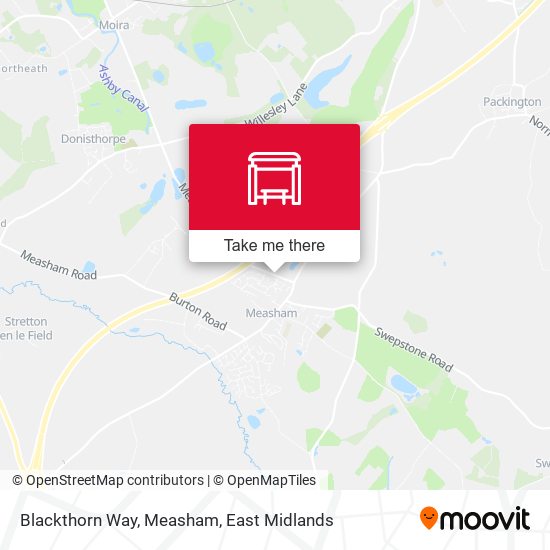 Blackthorn Way, Measham map