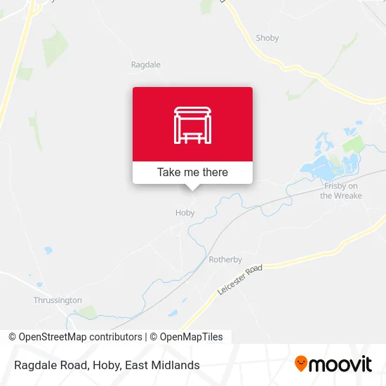 Ragdale Road, Hoby map
