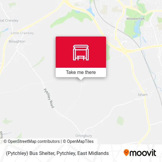 (Pytchley) Bus Shelter, Pytchley map