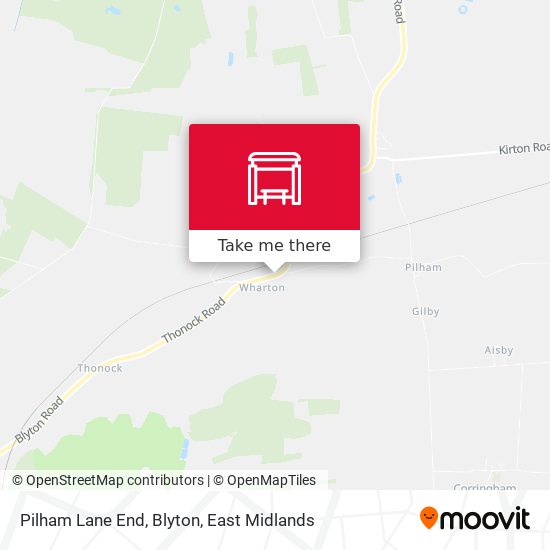 Pilham Lane End, Blyton map