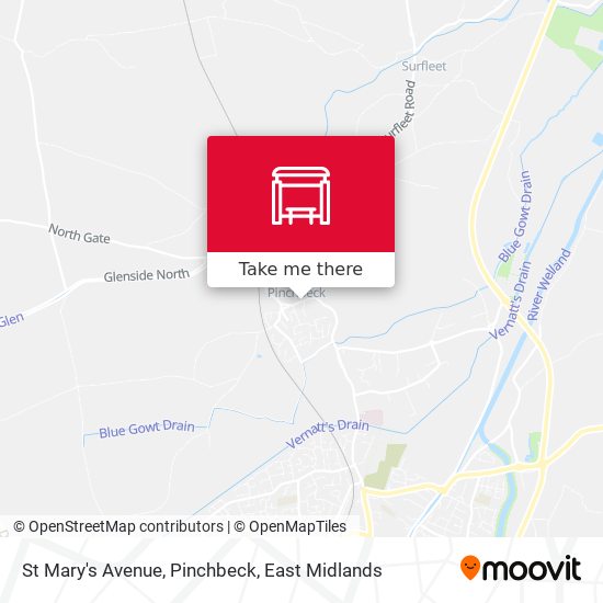 St Mary's Avenue, Pinchbeck map