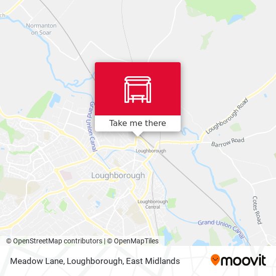 Meadow Lane, Loughborough map
