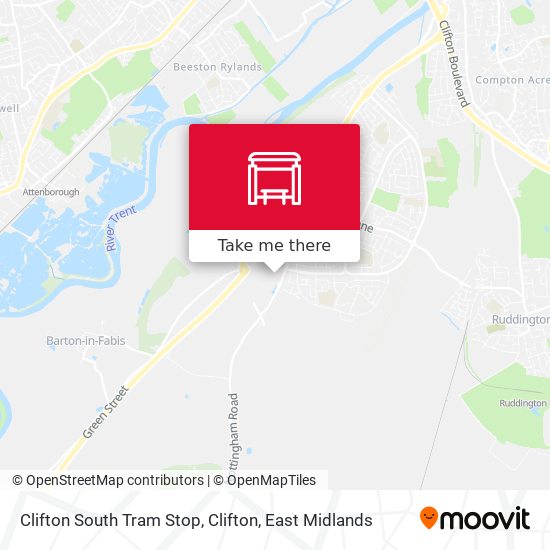 Clifton South Tram Stop, Clifton map