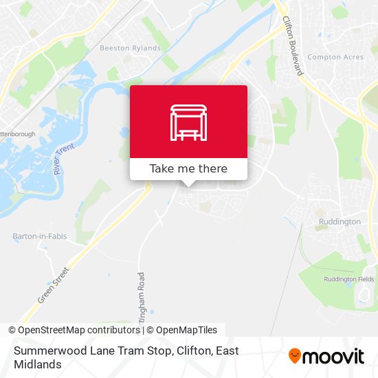 Summerwood Lane Tram Stop, Clifton map