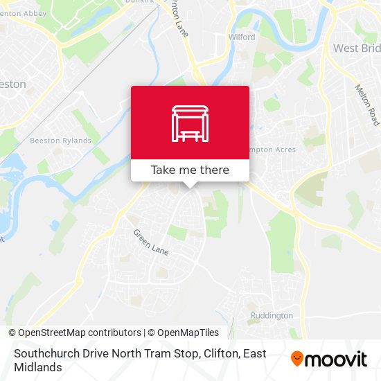 Southchurch Drive North Tram Stop, Clifton map