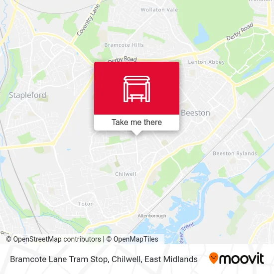 Bramcote Lane Tram Stop, Chilwell map