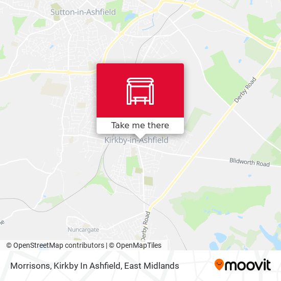 Morrisons, Kirkby In Ashfield map