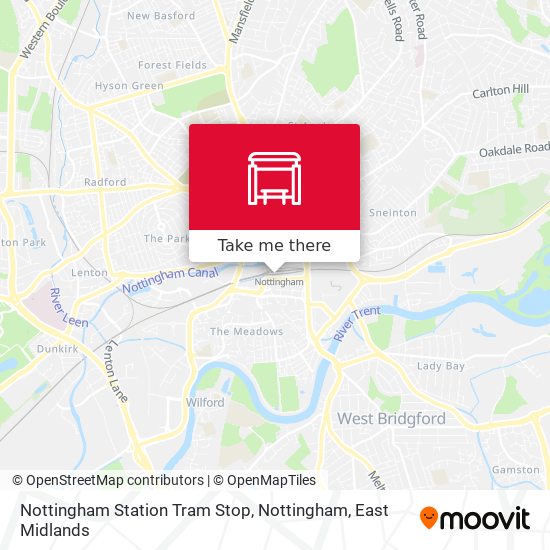 Nottingham Station Tram Stop, Nottingham map