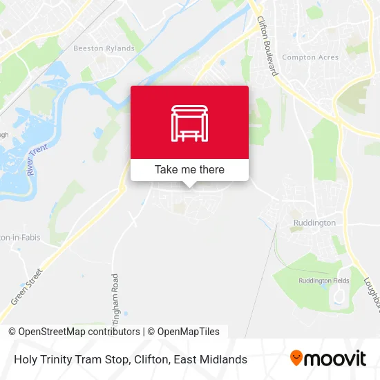 Holy Trinity Tram Stop, Clifton map