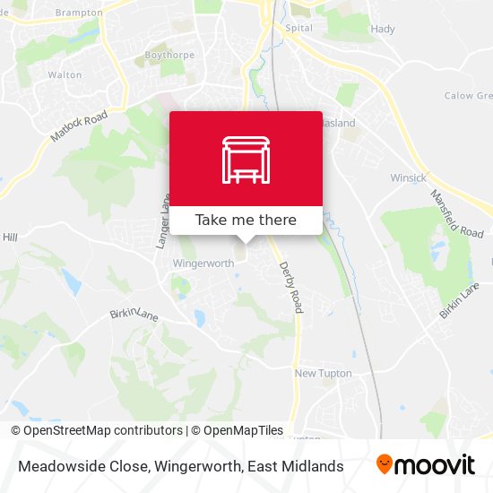 Meadowside Close, Wingerworth map