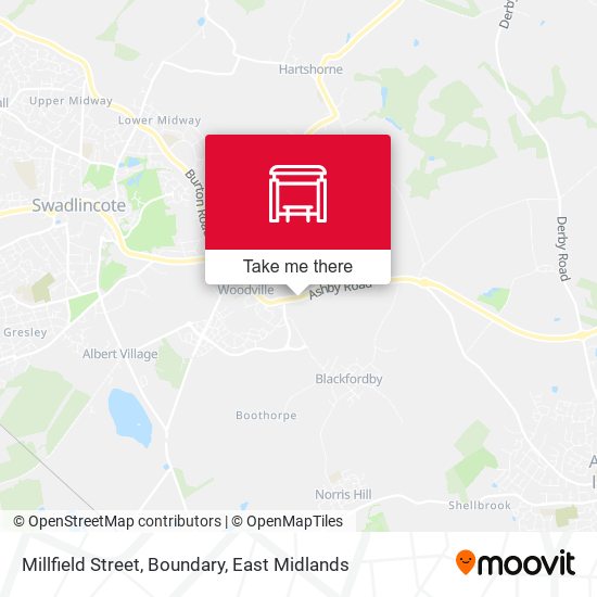 Millfield Street, Boundary map