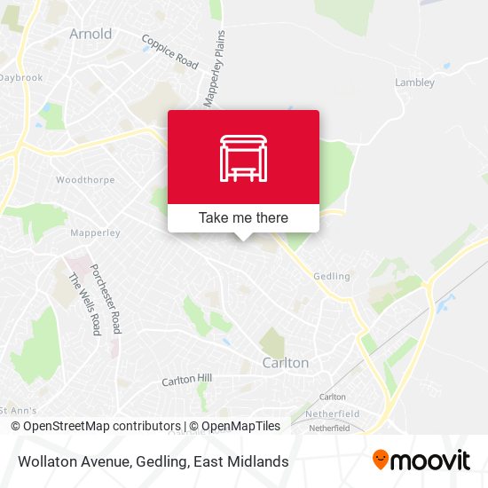 Wollaton Avenue, Gedling map