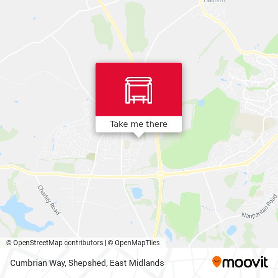 Cumbrian Way, Shepshed map