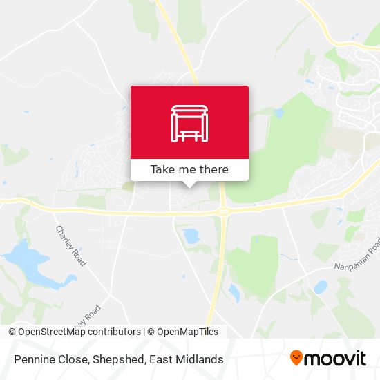 Pennine Close, Shepshed map