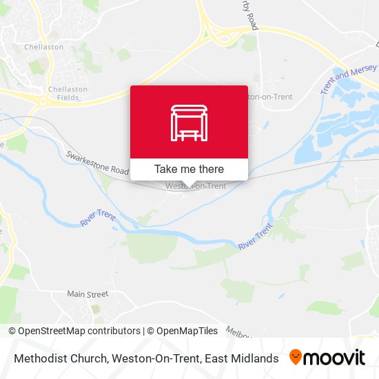 Methodist Church, Weston-On-Trent map