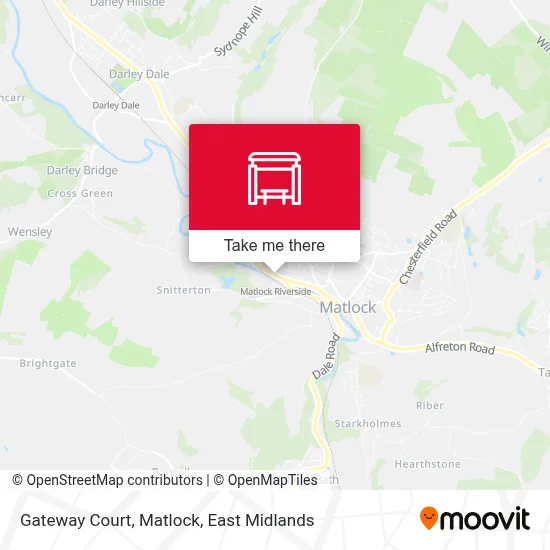 Gateway Court, Matlock map