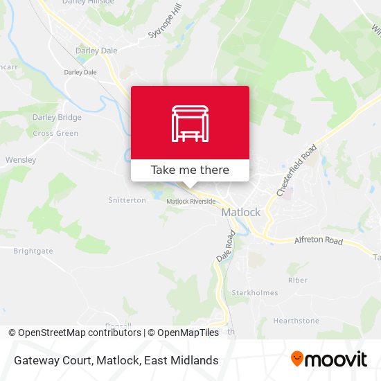Gateway Court, Matlock map