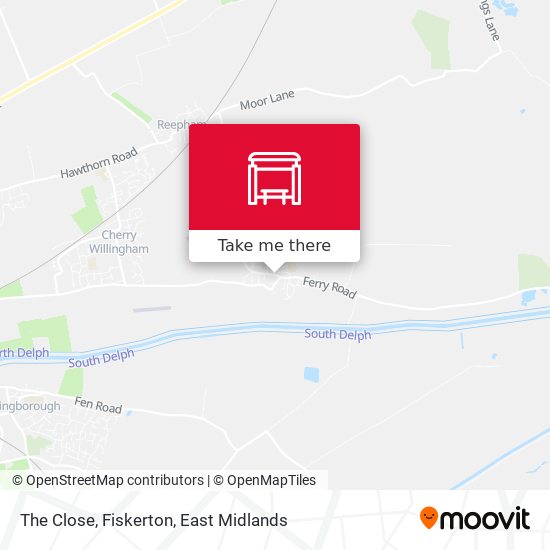 The Close, Fiskerton map