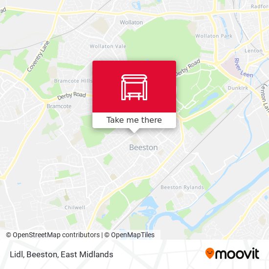 Lidl, Beeston map