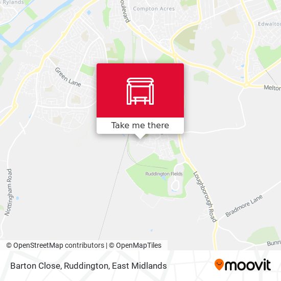 Barton Close, Ruddington map