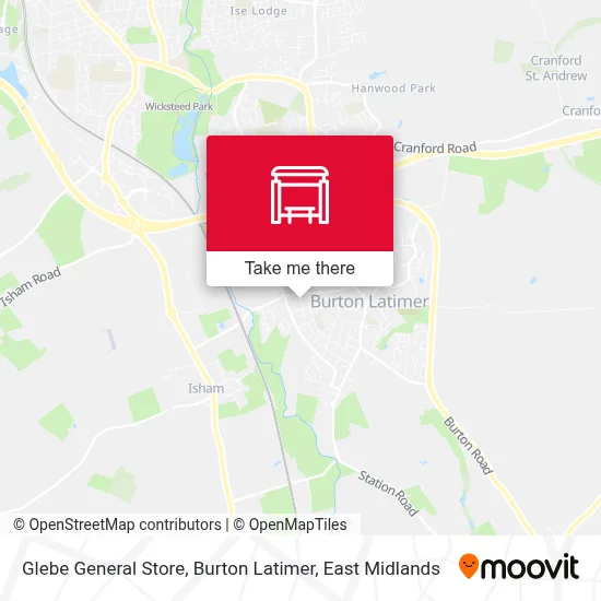 Glebe General Store, Burton Latimer map
