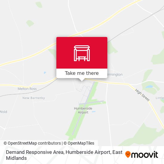 Demand Responsive Area, Humberside Airport map