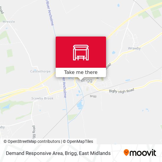 Demand Responsive Area, Brigg map